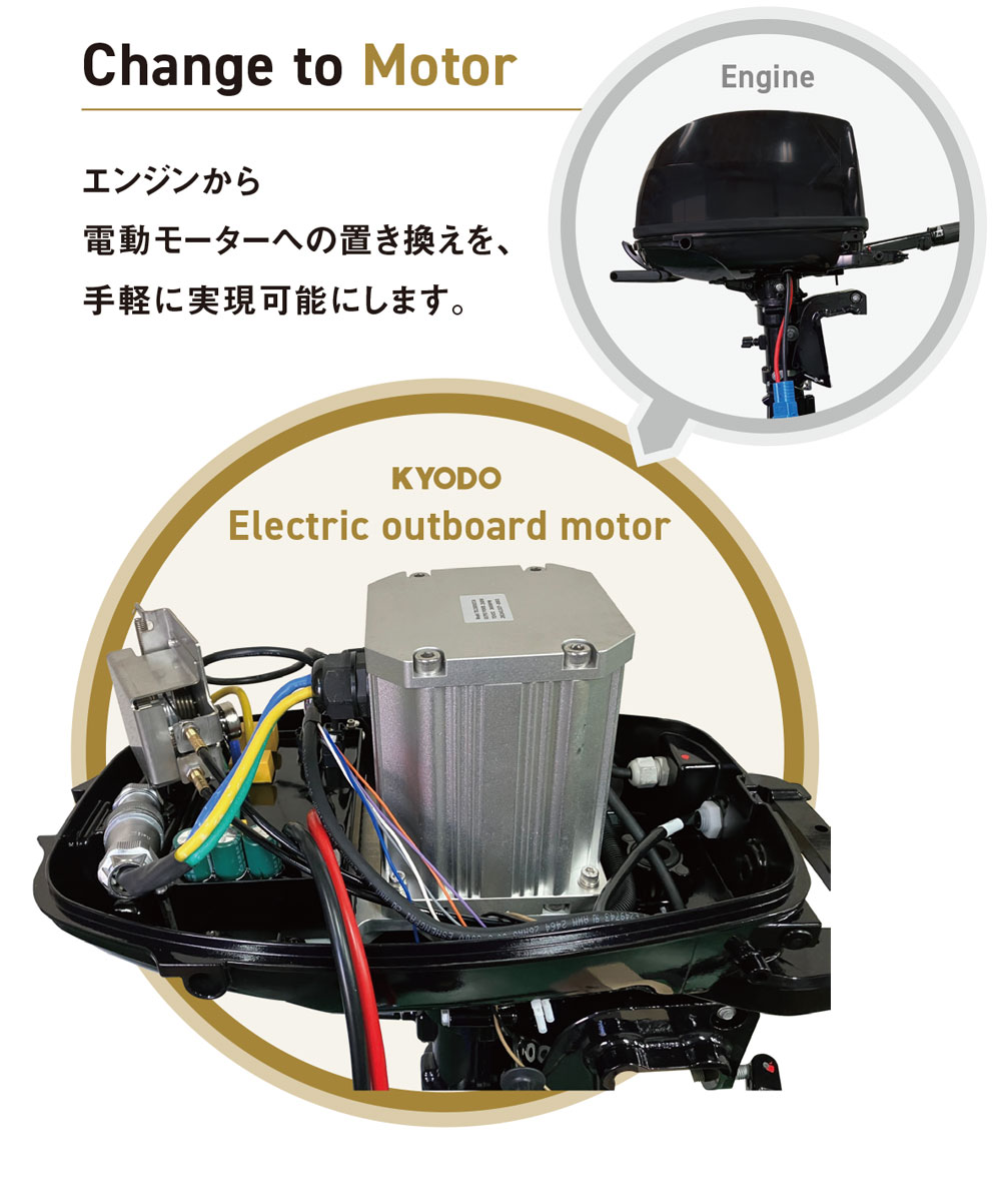 エンジンから電動モーターに 変更することにより、 多くのメリットがあります。
